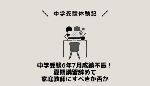 中学受験6年夏期講習は行くべきか否か？息子が出した結論は・・・