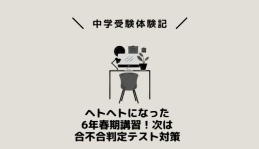 ヘトヘトになった6年春期講習！次は合不合判定テスト対策