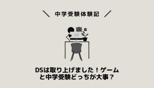 DSは取り上げました！ゲームと中学受験どっちが大事？